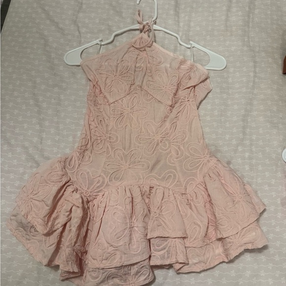 Dresses & Skirts - Pink Halter Neck Floral Dress